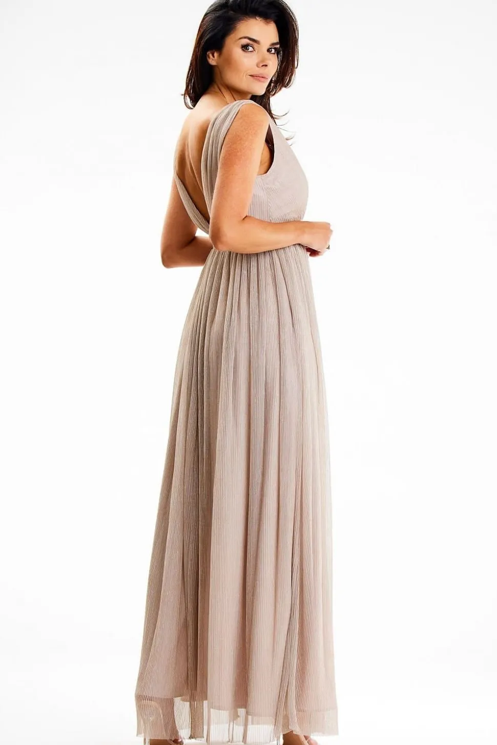 Robe de demoiselle d'honneur beige