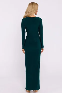 Robe de gala chic longue fendue