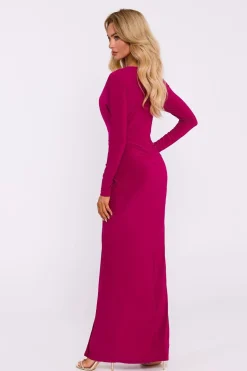 Robe de gala chic longue fendue