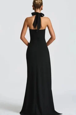 Robe de gala longue fendue dos nu
