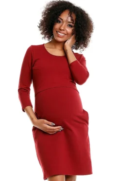 Robe de grossesse casual rouge