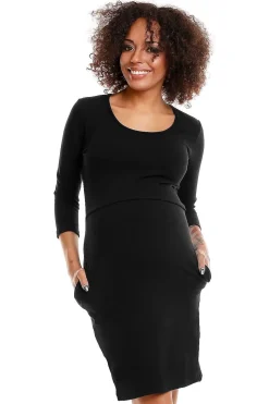 Robe de grossesse noire courte