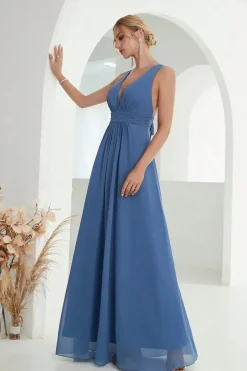 Robe demoiselle d'honneur beige crème