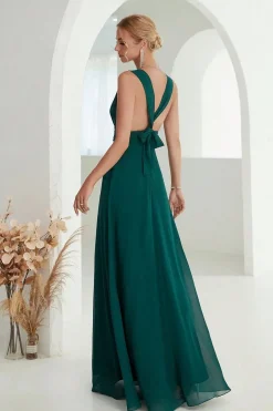 Robe demoiselle d'honneur beige crème