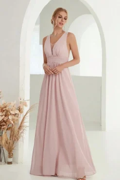 Robe demoiselle d'honneur beige crème