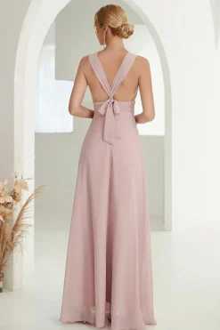 Robe demoiselle d'honneur beige crème