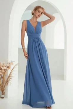 Robe demoiselle d'honneur beige crème