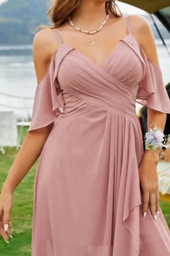 Robe demoiselle d'honneur bohème transparente