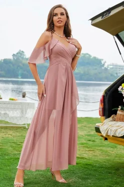 Robe demoiselle d'honneur bohème transparente