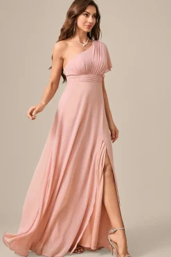 Robe demoiselle d'honneur chic rose poudré
