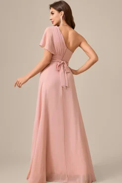 Robe demoiselle d'honneur chic rose poudré