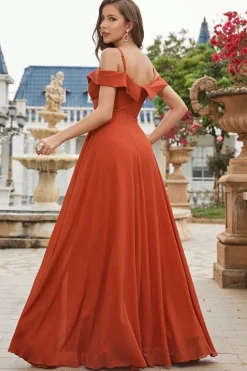 Robe demoiselle d'honneur chic terracotta