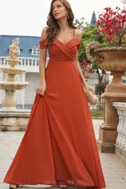 Robe demoiselle d'honneur chic terracotta