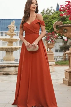 Robe demoiselle d'honneur chic terracotta