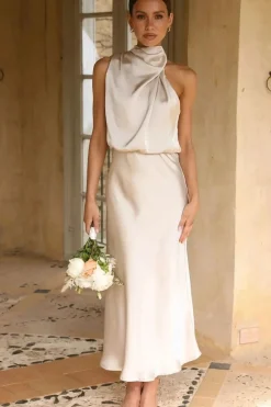Robe demoiselle d'honneur chic midi