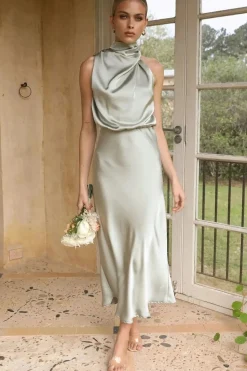 Robe demoiselle d'honneur chic midi