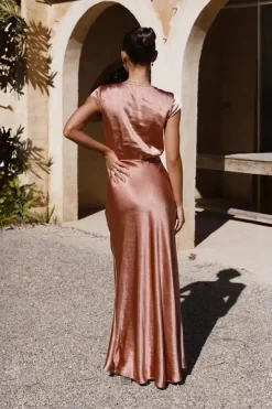 Robe demoiselle d'honneur chic longue