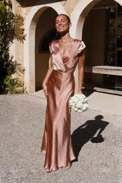 Robe demoiselle d'honneur chic longue