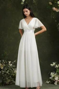 Robe demoiselle d'honneur chic blanche