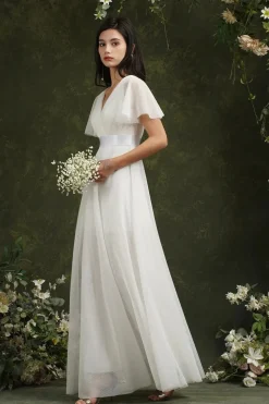 Robe demoiselle d'honneur chic blanche