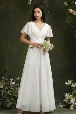 Robe demoiselle d'honneur chic blanche