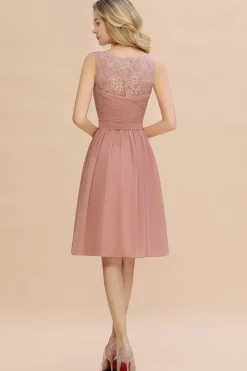 Robe demoiselle d'honneur chic rose poudré