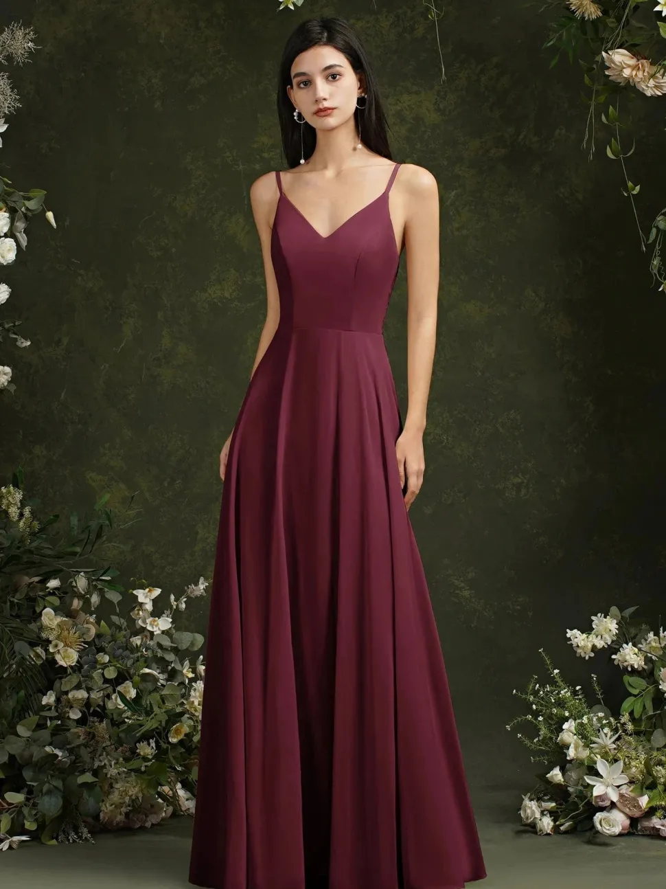 Robe demoiselle d'honneur chic dos dentelle