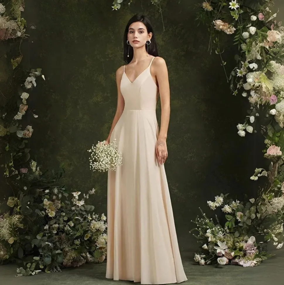 Robe demoiselle d'honneur chic dos dentelle