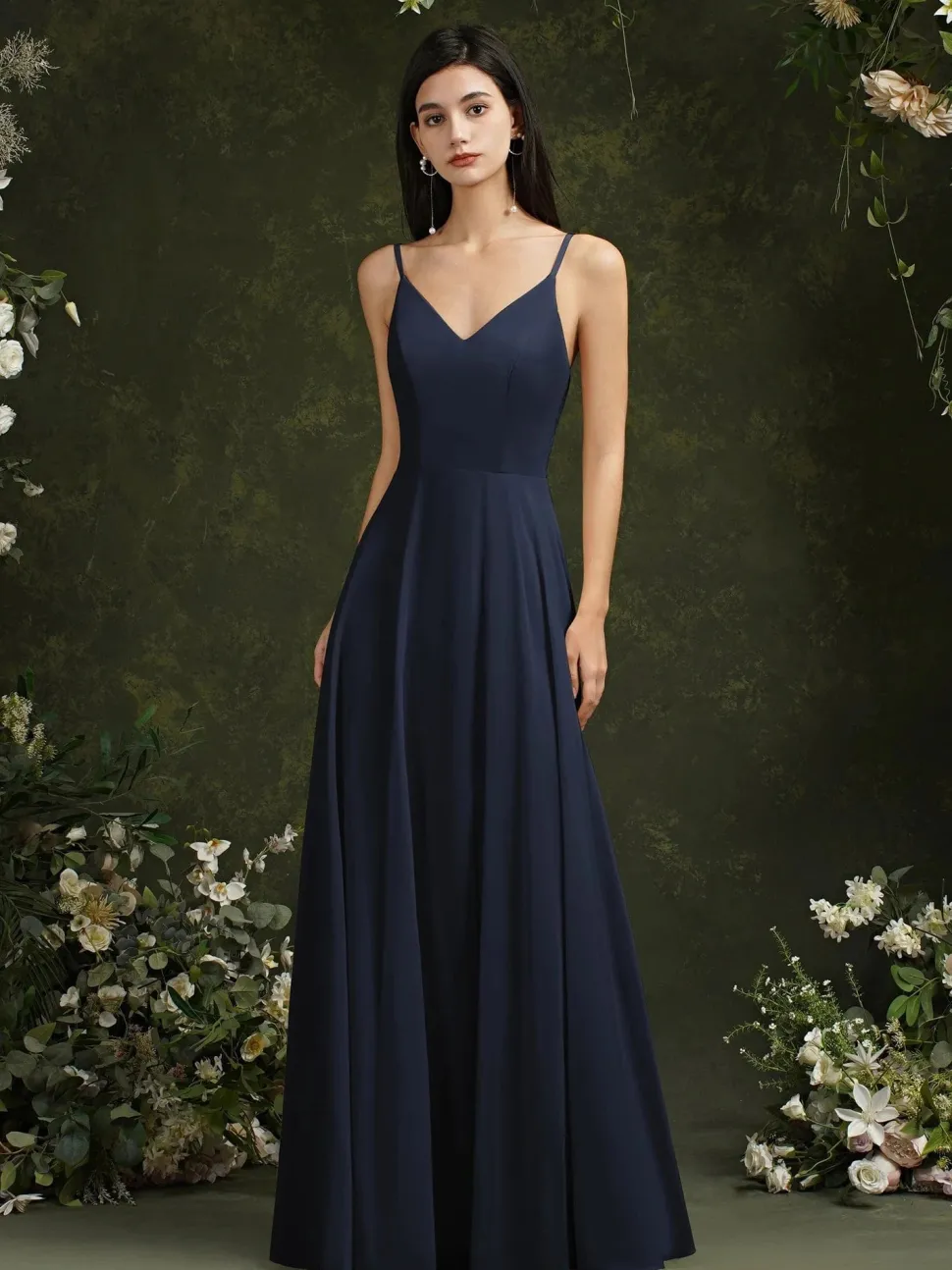Robe demoiselle d'honneur chic dos dentelle