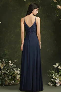 Robe demoiselle d'honneur chic dos dentelle