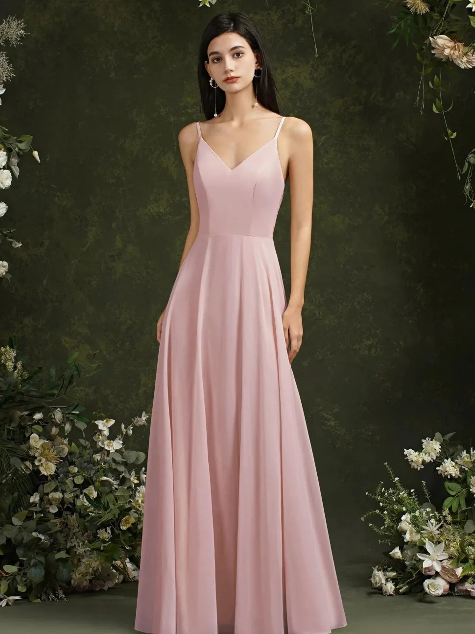 Robe demoiselle d'honneur chic dos dentelle