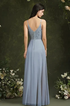 Robe demoiselle d'honneur chic dos dentelle