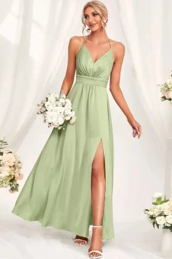 Robe demoiselle d'honneur couleur menthe