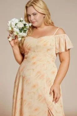 Robe demoiselle d'honneur fleurie grande taille