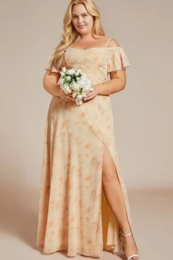 Robe demoiselle d'honneur fleurie grande taille