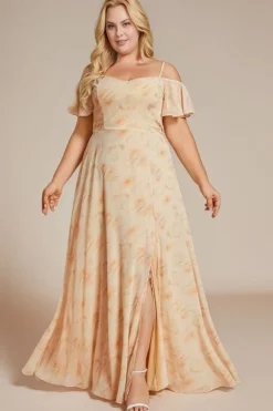 Robe demoiselle d'honneur fleurie grande taille