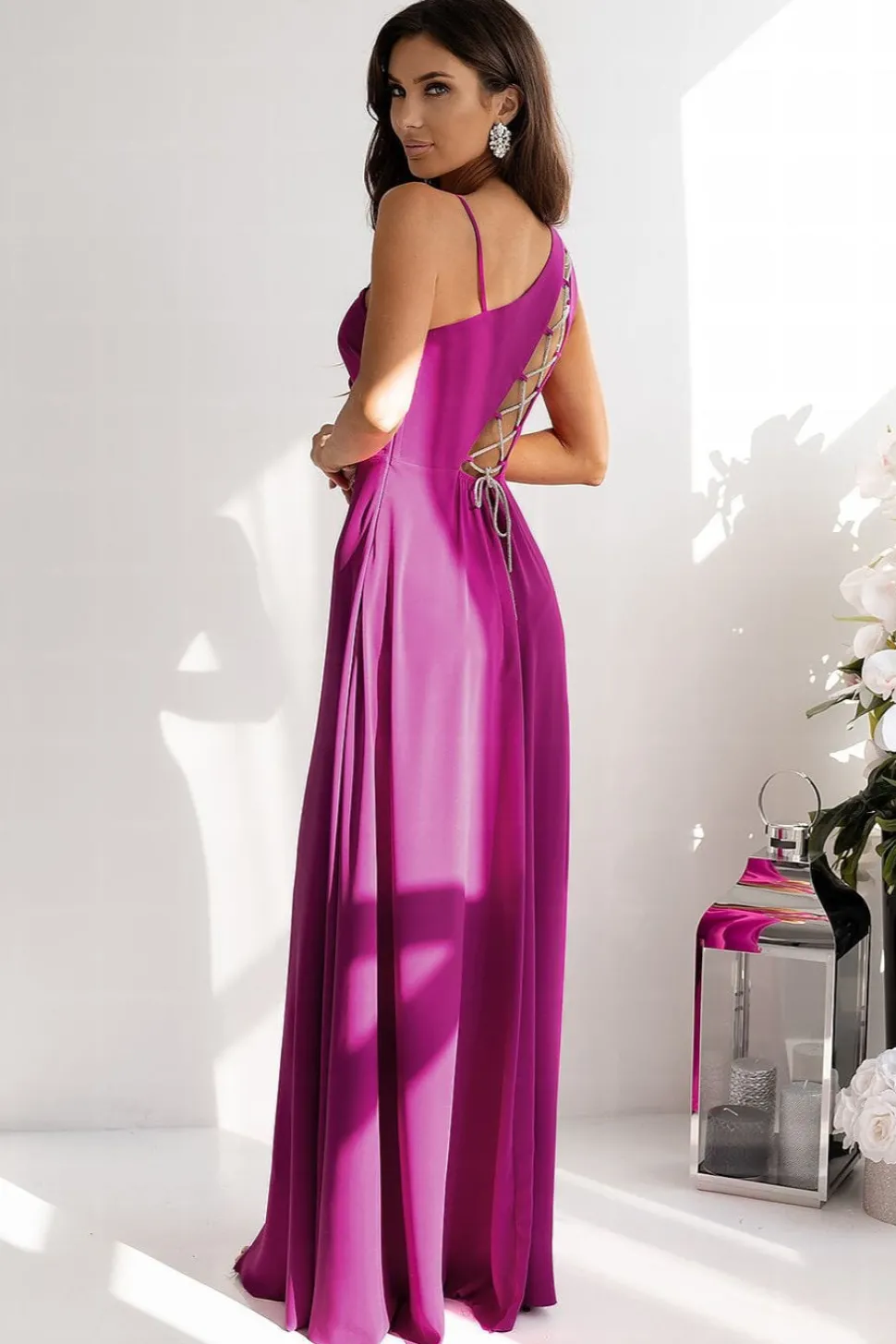 Robe demoiselle d'honneur longue fendue