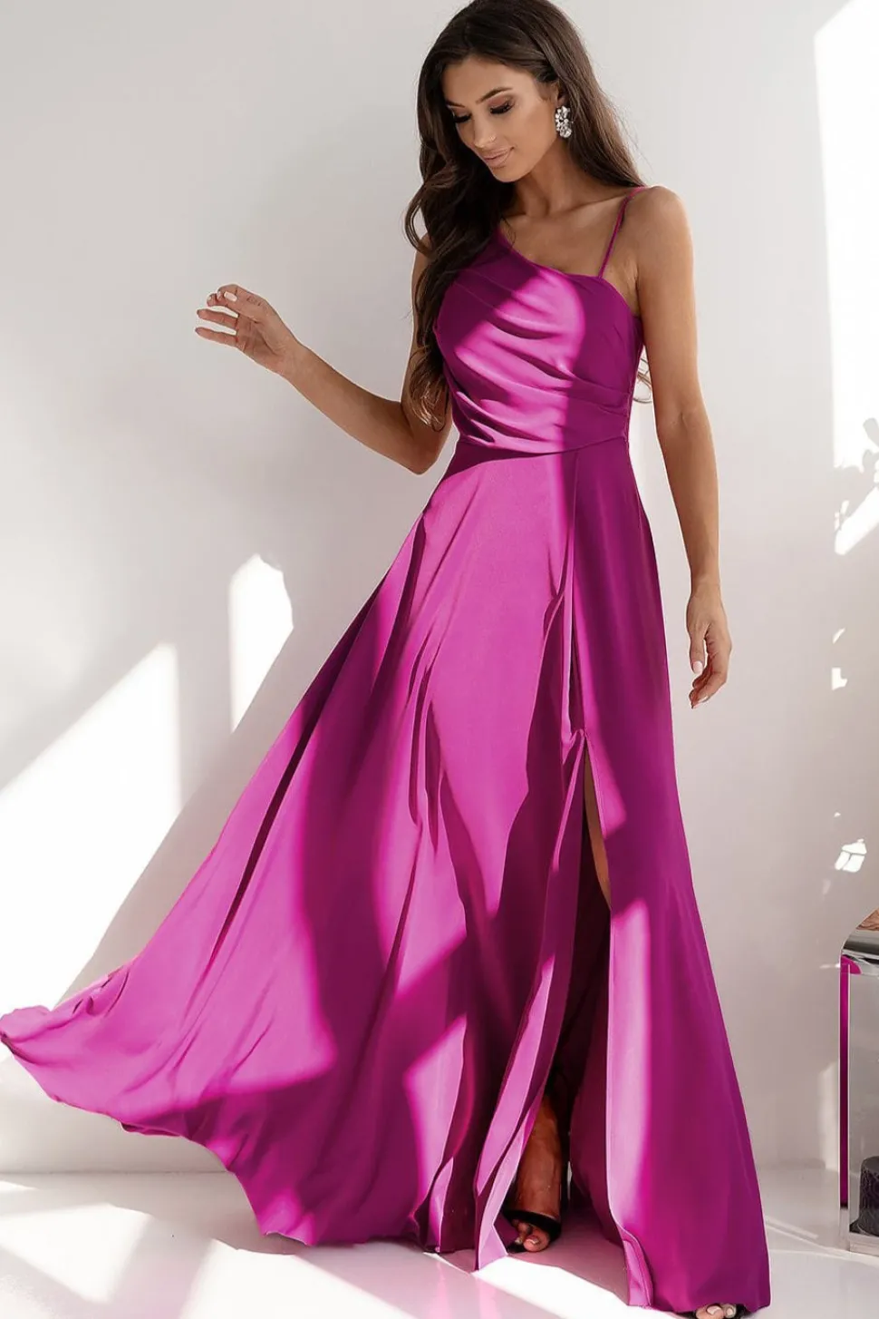 Robe demoiselle d'honneur longue fendue