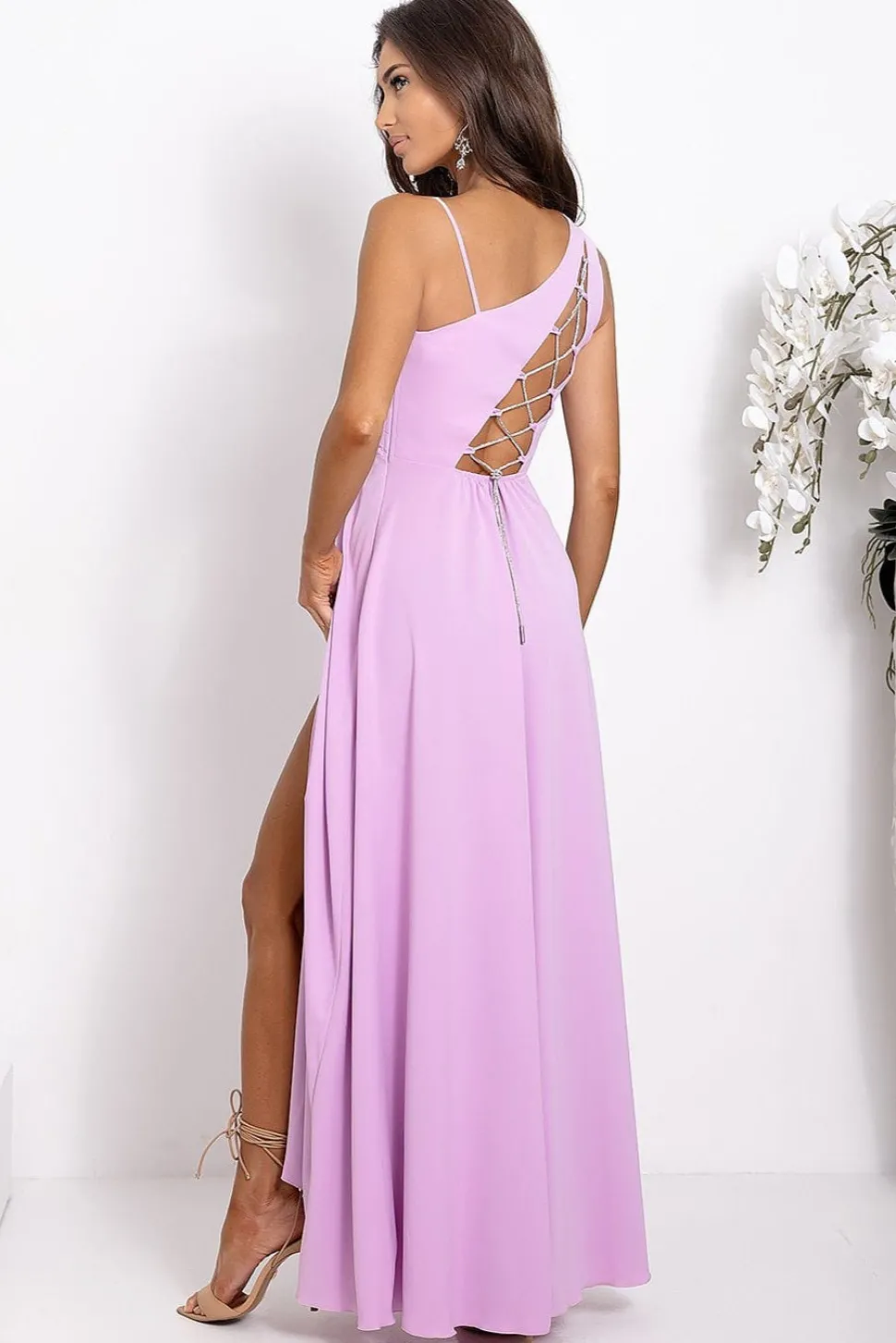 Robe demoiselle d'honneur longue fendue