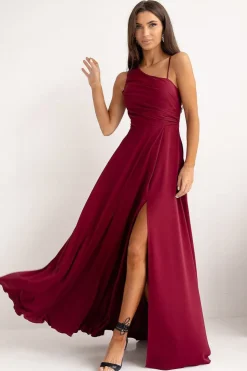Robe demoiselle d'honneur longue fendue