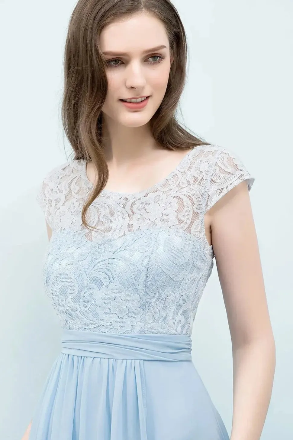 Robe demoiselle d'honneur longue fluide