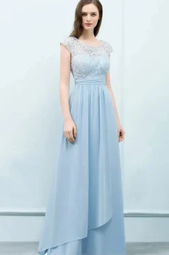Robe demoiselle d'honneur longue fluide