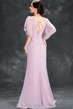 Robe demoiselle d'honneur longue lilas