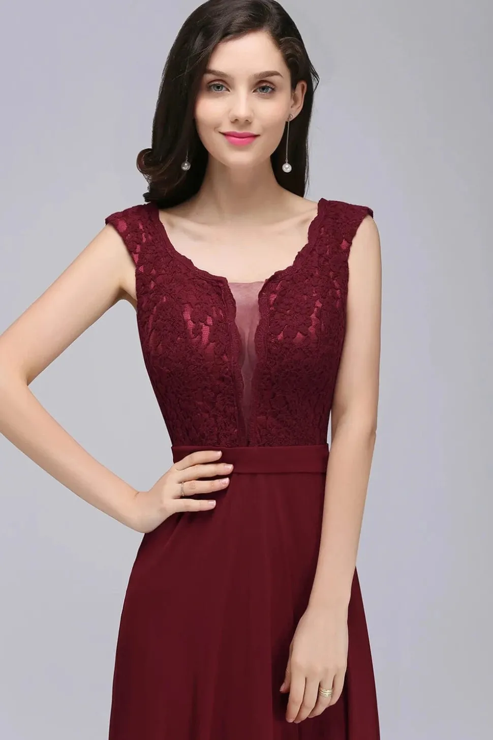 Robe demoiselle d'honneur longue chic