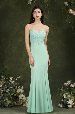Robe demoiselle d'honneur longue coupe sirène