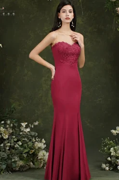 Robe demoiselle d'honneur longue coupe sirène