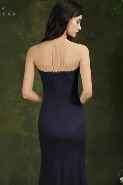 Robe demoiselle d'honneur longue coupe sirène