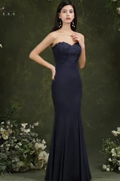 Robe demoiselle d'honneur longue coupe sirène