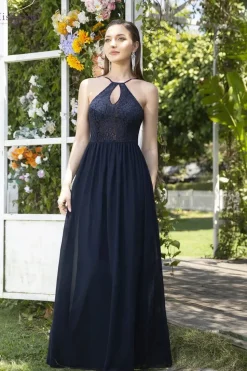 Robe demoiselle d'honneur longue dos nu