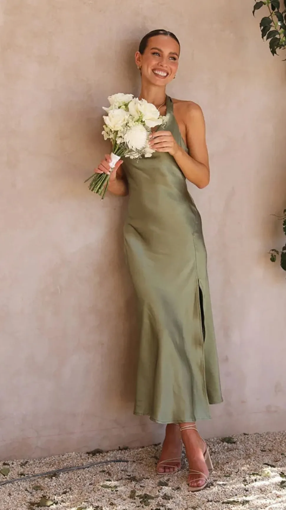 Robe demoiselle d'honneur midi dos nu